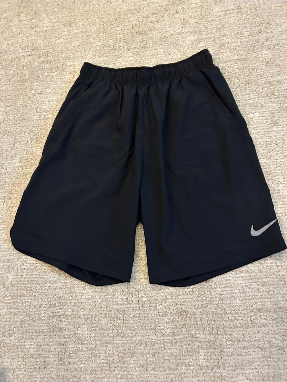 Nike Men’s Black Athletic Shorts with Reflective Swoosh